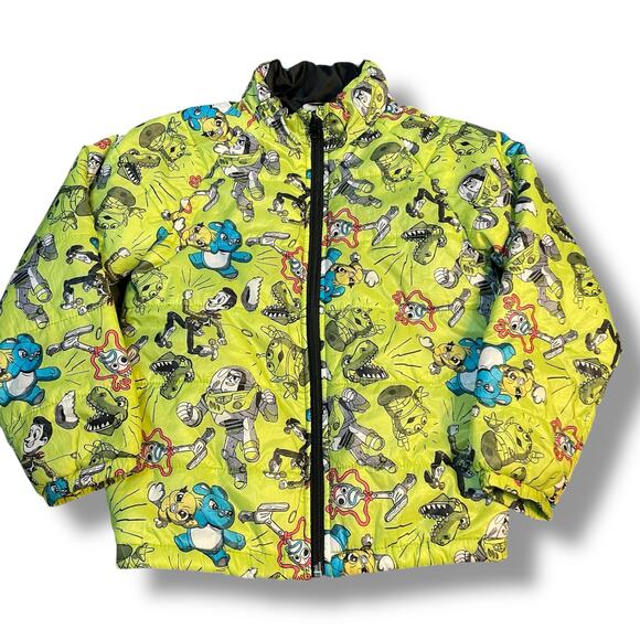 Disney Pixar Toy Story 4 Puffer Jacket Kids Sz 5 / 6 Woody Buzz Rex Forky Alien - Picture 1 of 12
